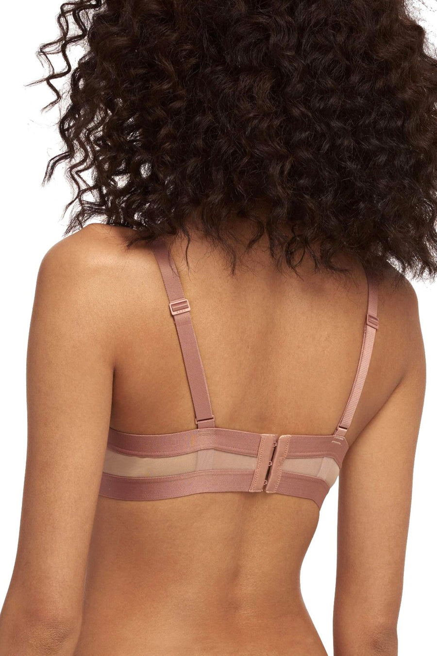 DKNY Shell Mauve Mesh Panel Cutout Bra