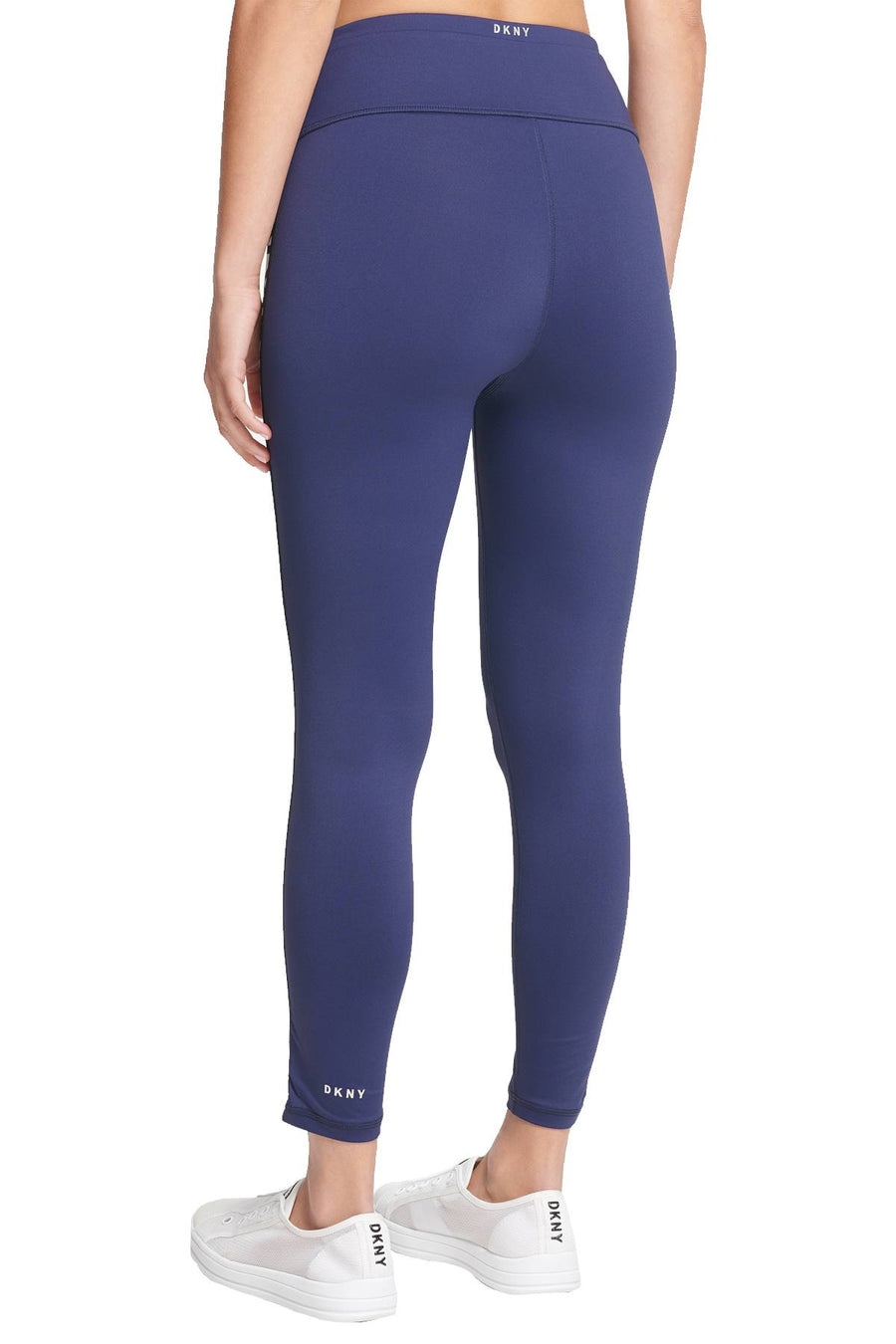 DKNY Sport Peacoat-Blue Logo High-Waist Ankle Legging