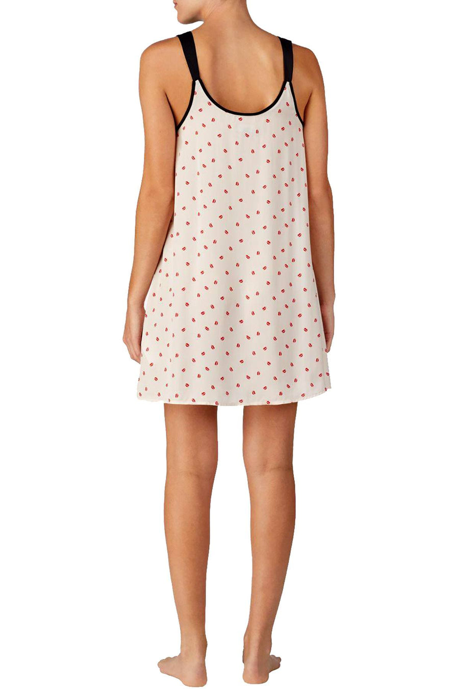 DKNY Tan/Print Read My Lips Satin Chemise