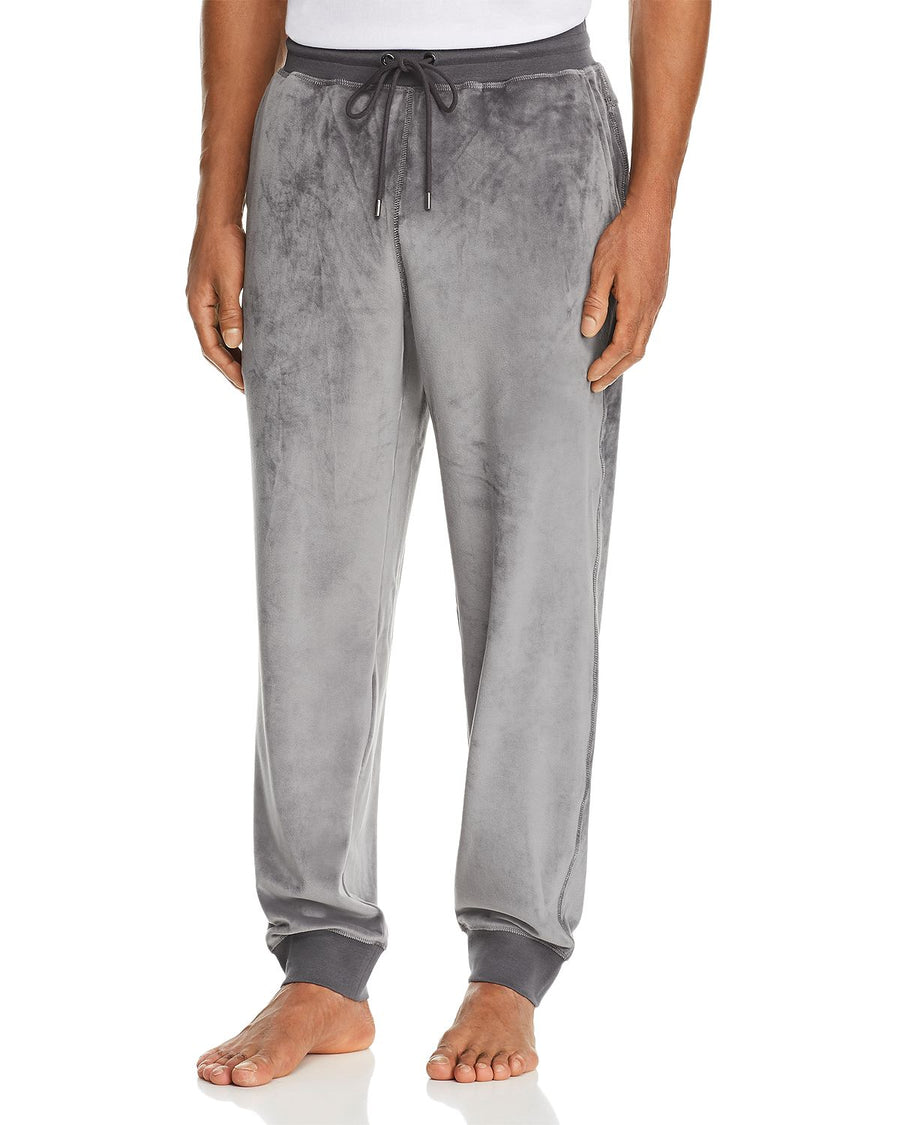 Daniel Buchler Velour Lounge Jogger Pants Gray
