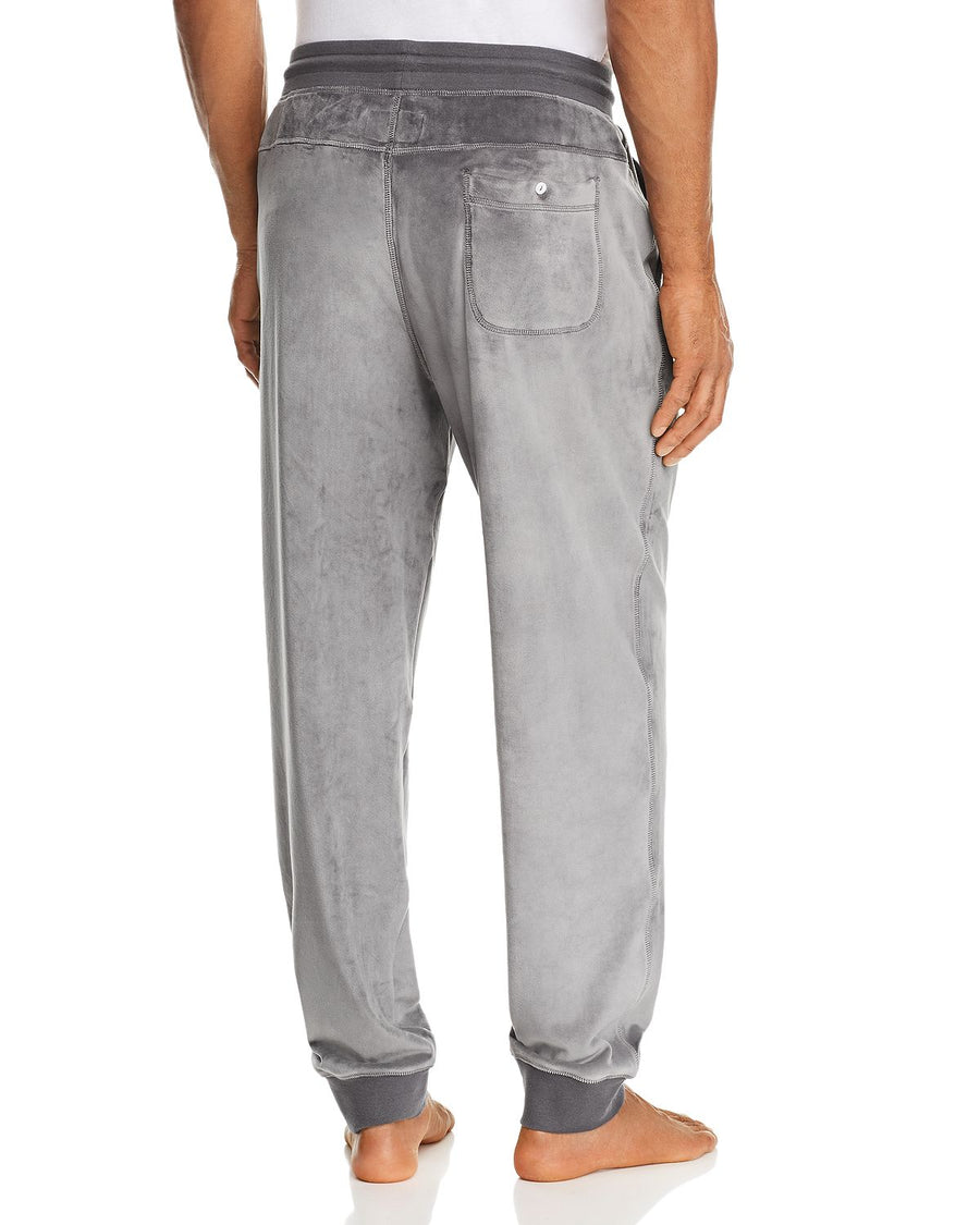 Daniel Buchler Velour Lounge Jogger Pants Gray