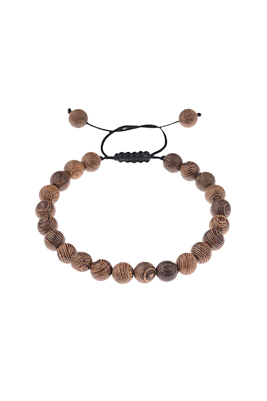 Dark Sandalwood Adjustable Beaded Meditation Bracelet