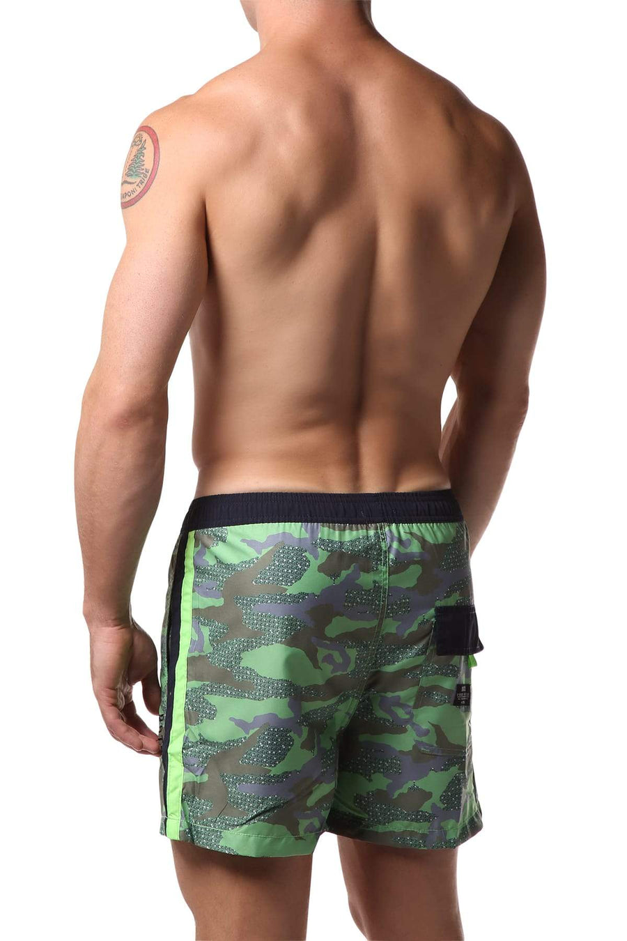 Datch Green Camouflage Swim Short