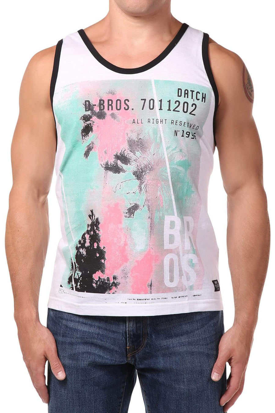 Datch White All Rights Reserved Tank Top