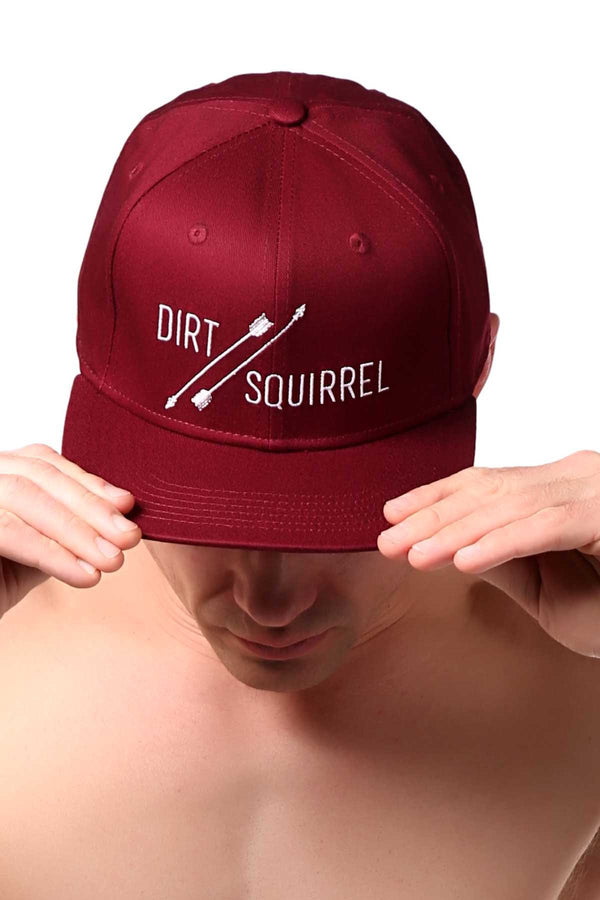 Dirt Squirrel Burgundy Arrow Snapback
