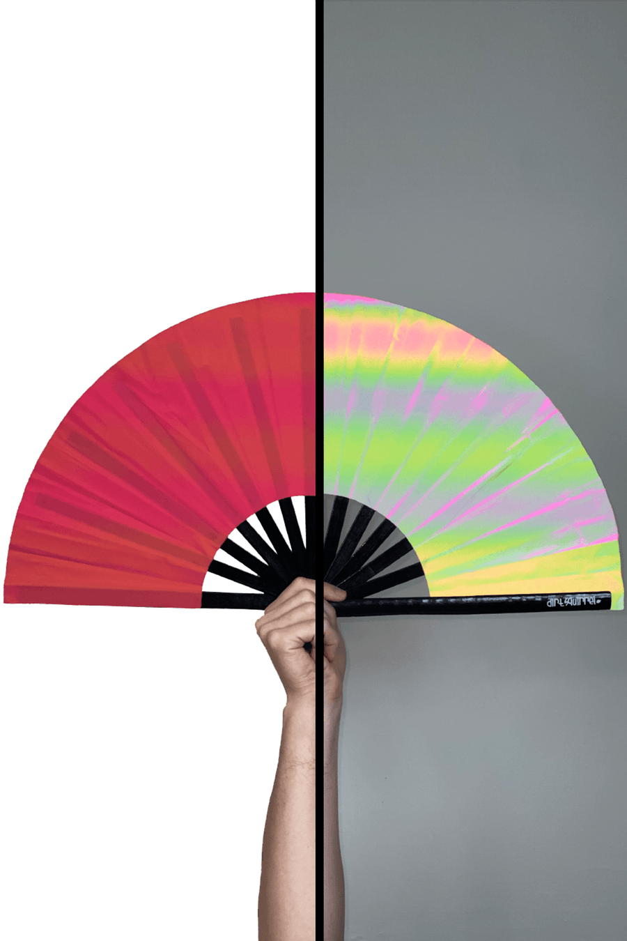 Dirt Squirrel Red Reflective Fan
