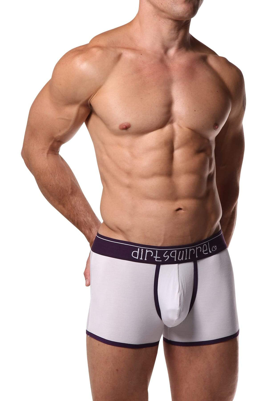 Dirt Squirrel White Contrast Boxer Brief