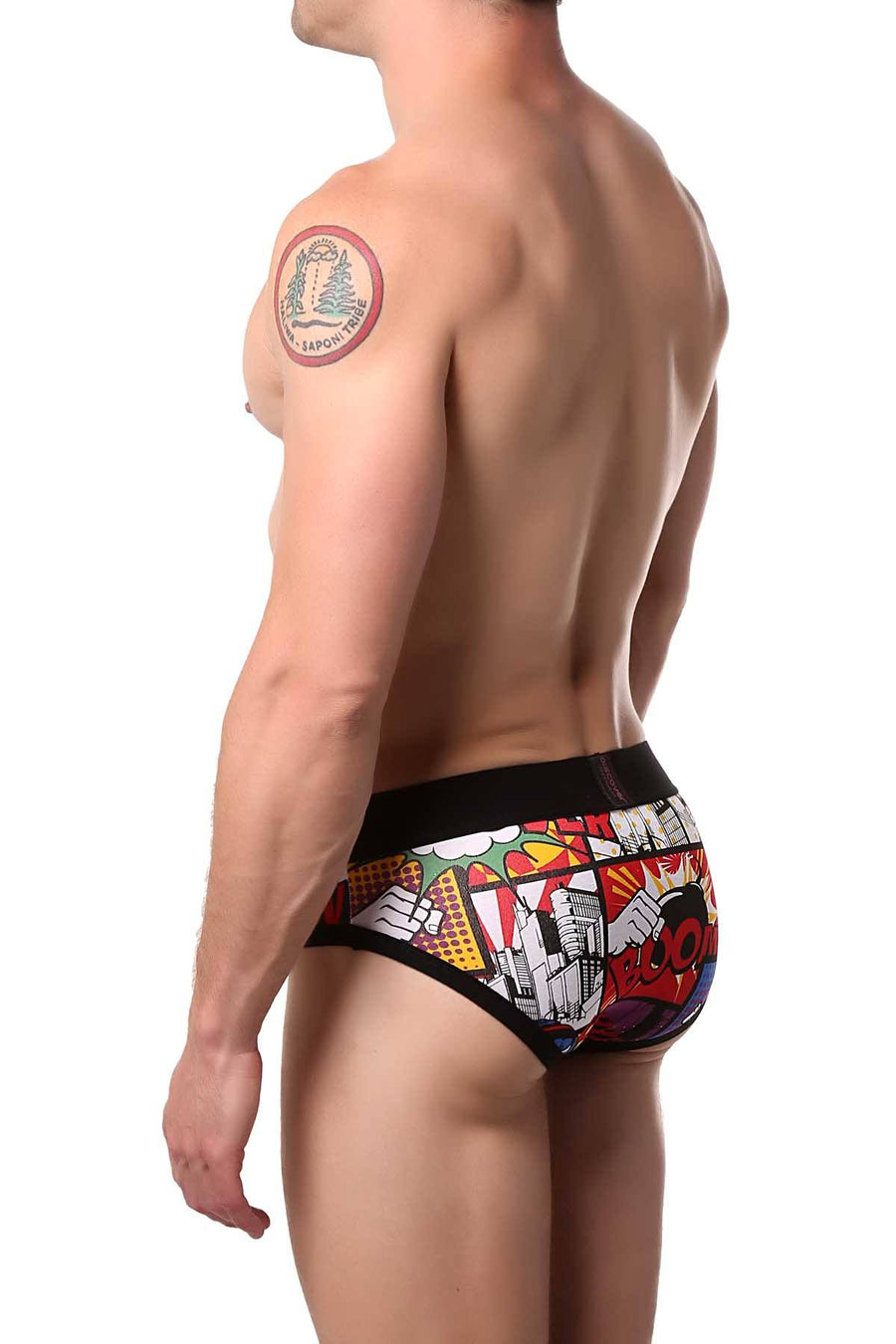 Discover Black/Multi Comic Brief