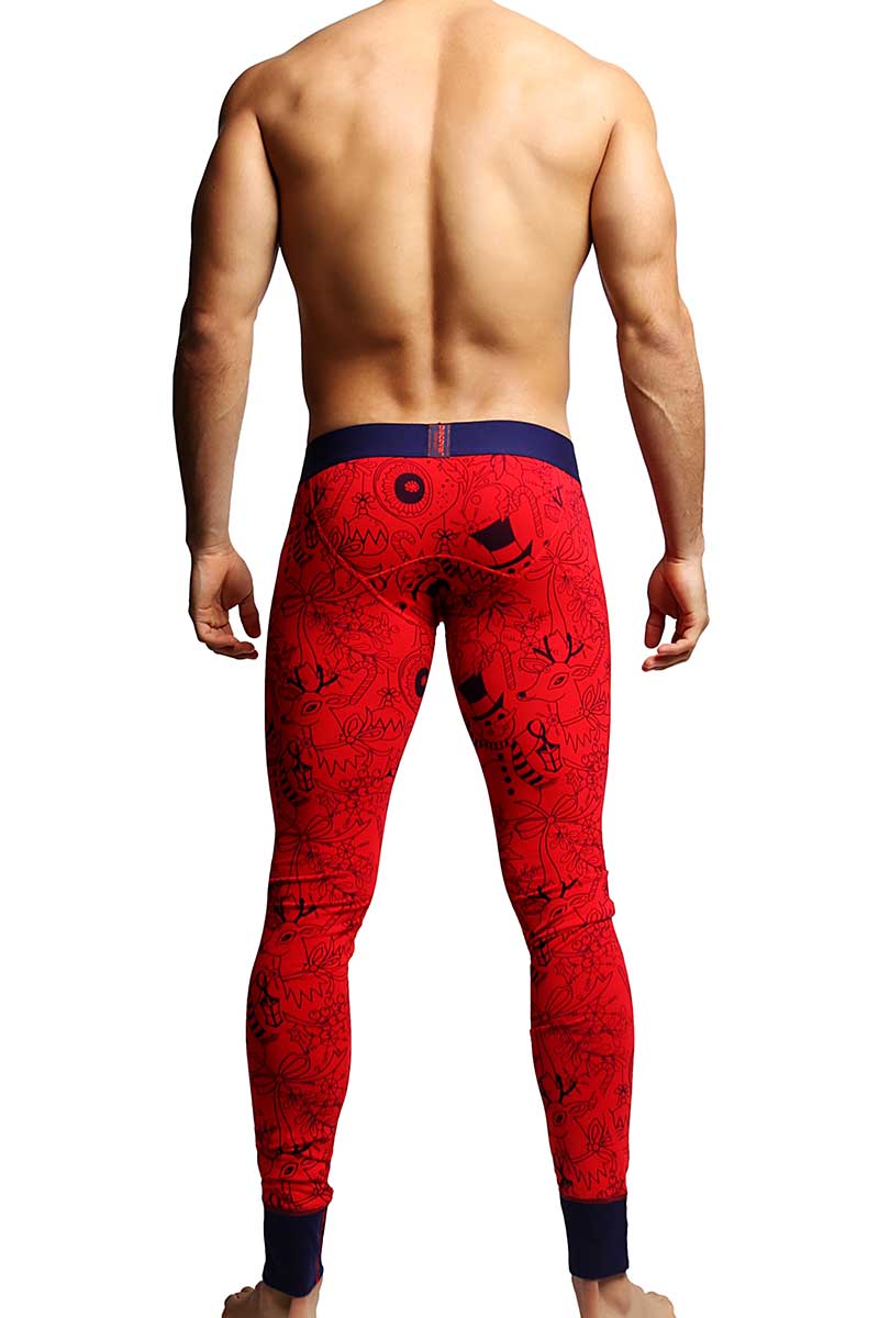 Discover Red & Navy Christmas Long Boxer