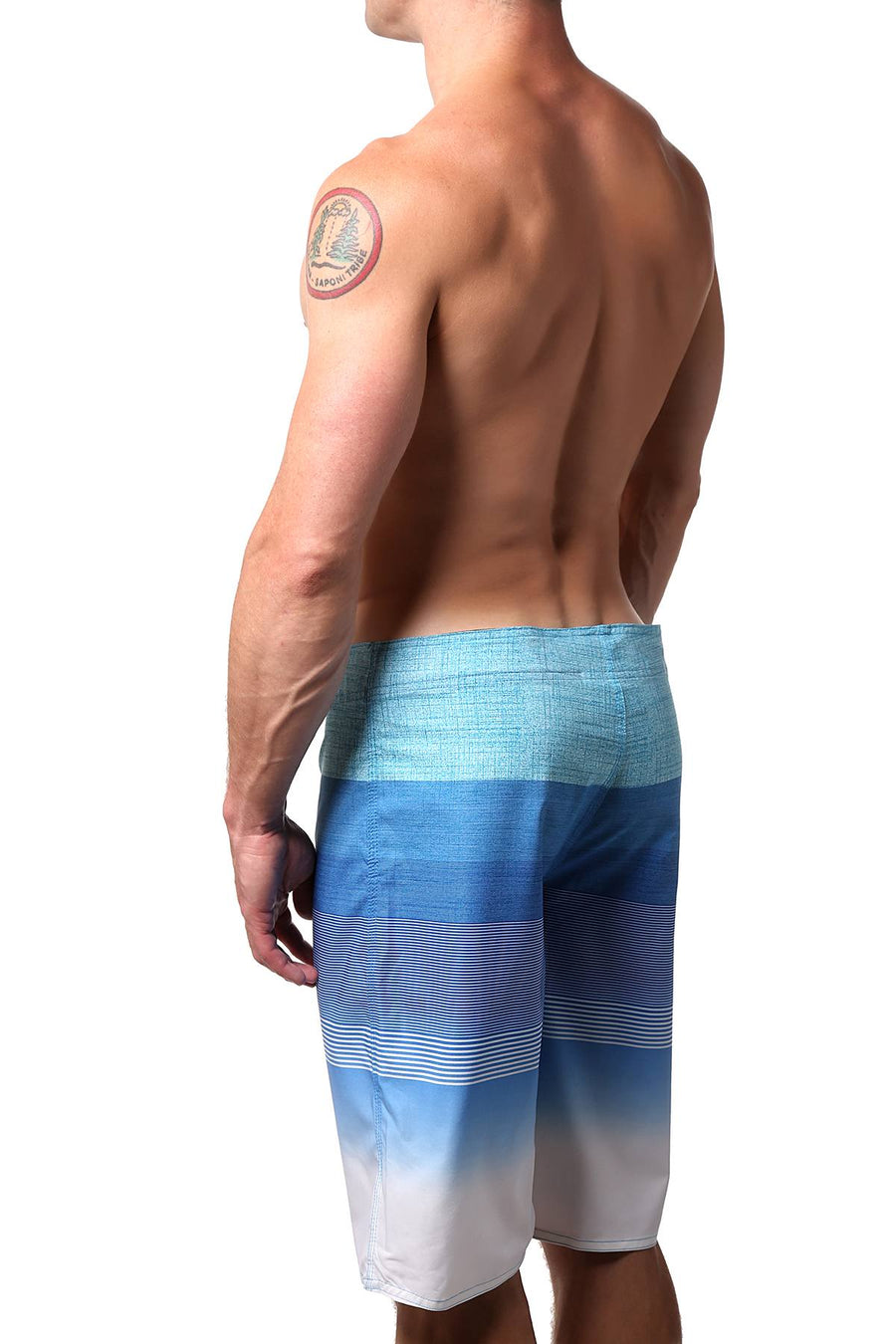 Distortion Bluebird Striped Boardshort