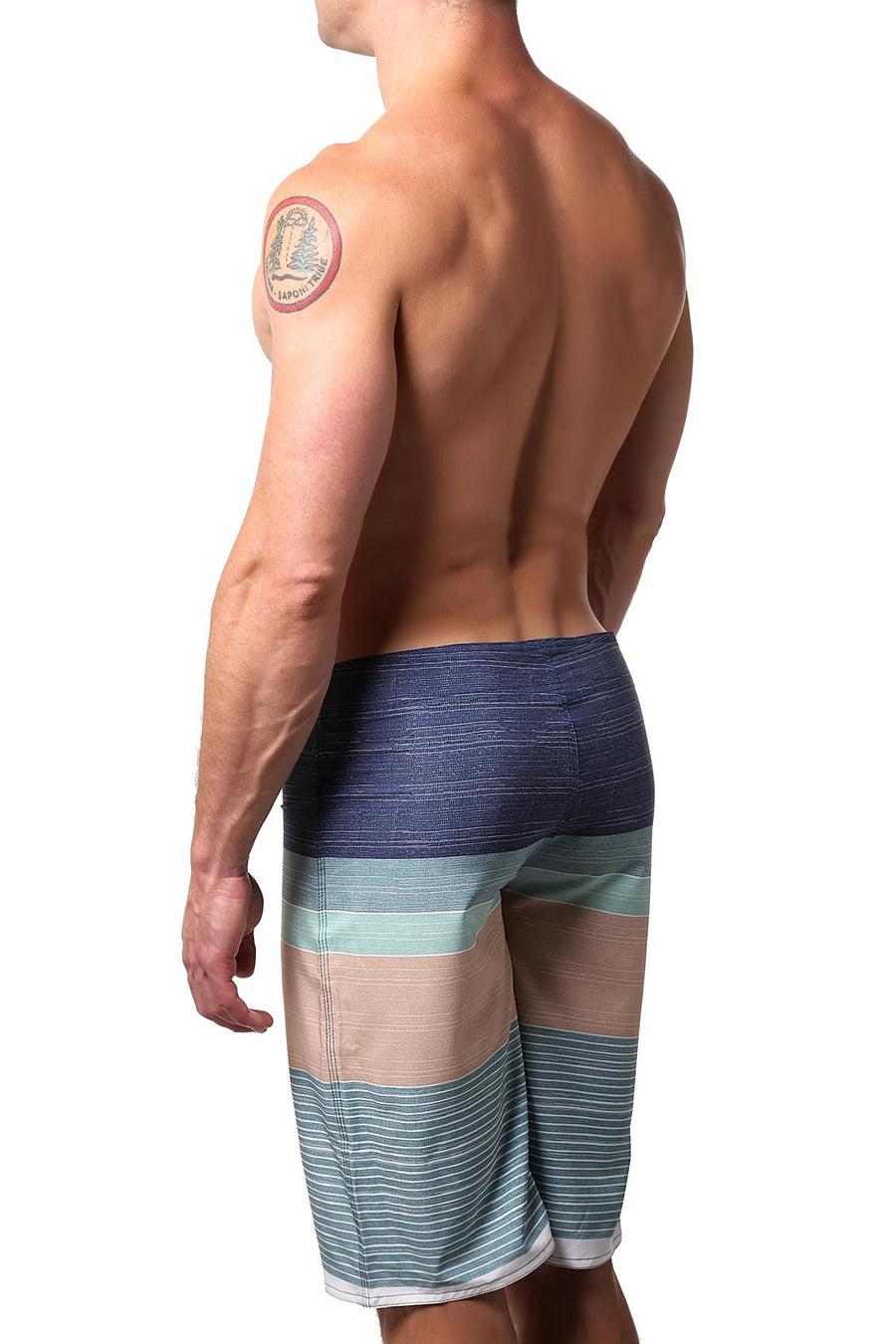 Distortion Salt Water/Sand Striped Boardshort