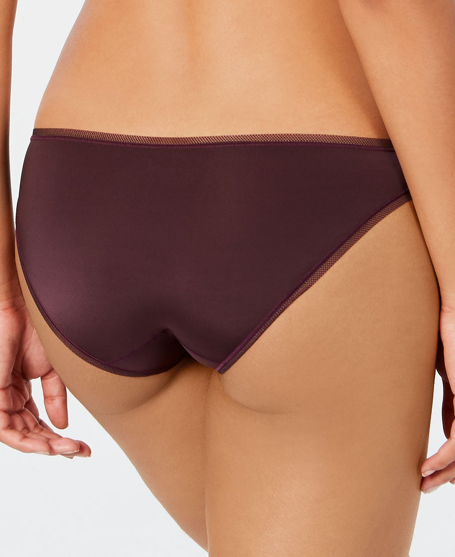 Dkny Litewear Low-rise Mesh-trim Bikini Underwear Dk5002 Purple
