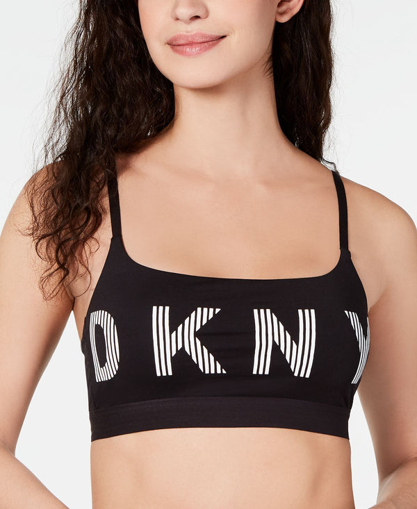 Dkny Logo Scoop Wirefree Bralette Dk4509 Dkny Linear Logo Graphic