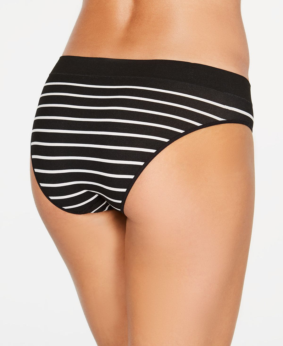 Dkny Seamless Litewear Bikini Underwear Dk5017 Black Stripe/black/vellum