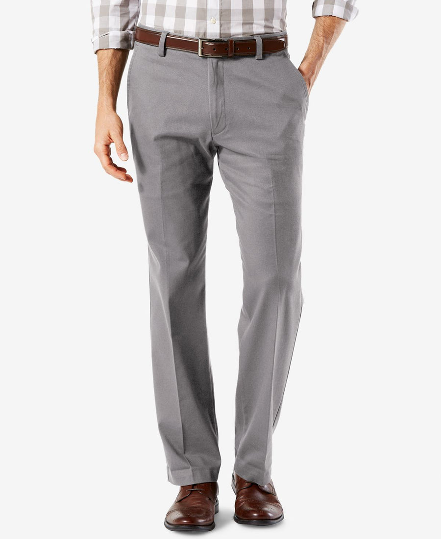 Dockers Easy Straight Fit Khaki Stretch Pants Burma Grey