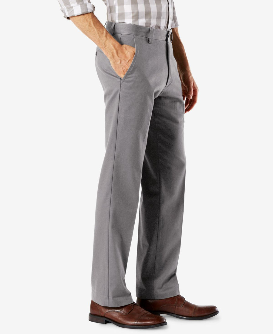 Dockers Easy Straight Fit Khaki Stretch Pants Burma Grey