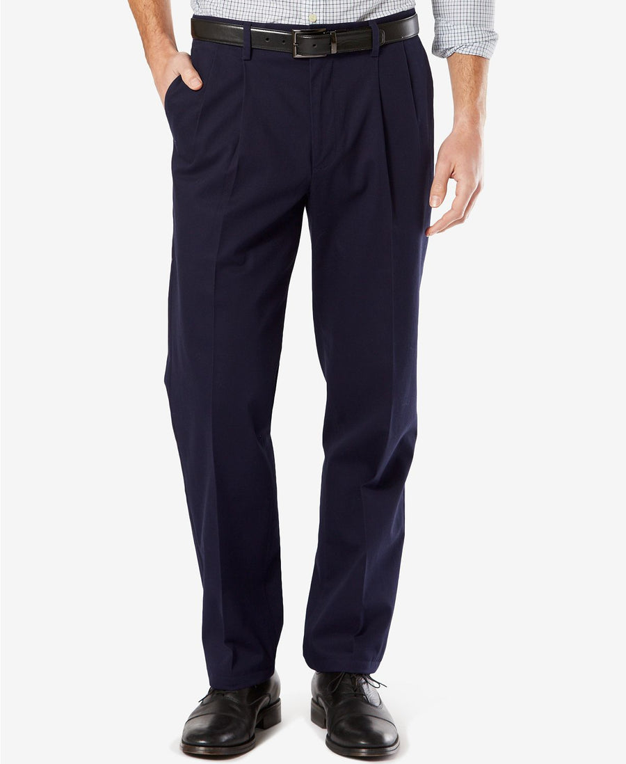Dockers Signature Khaki D3 Classic Fit Pleated Navy
