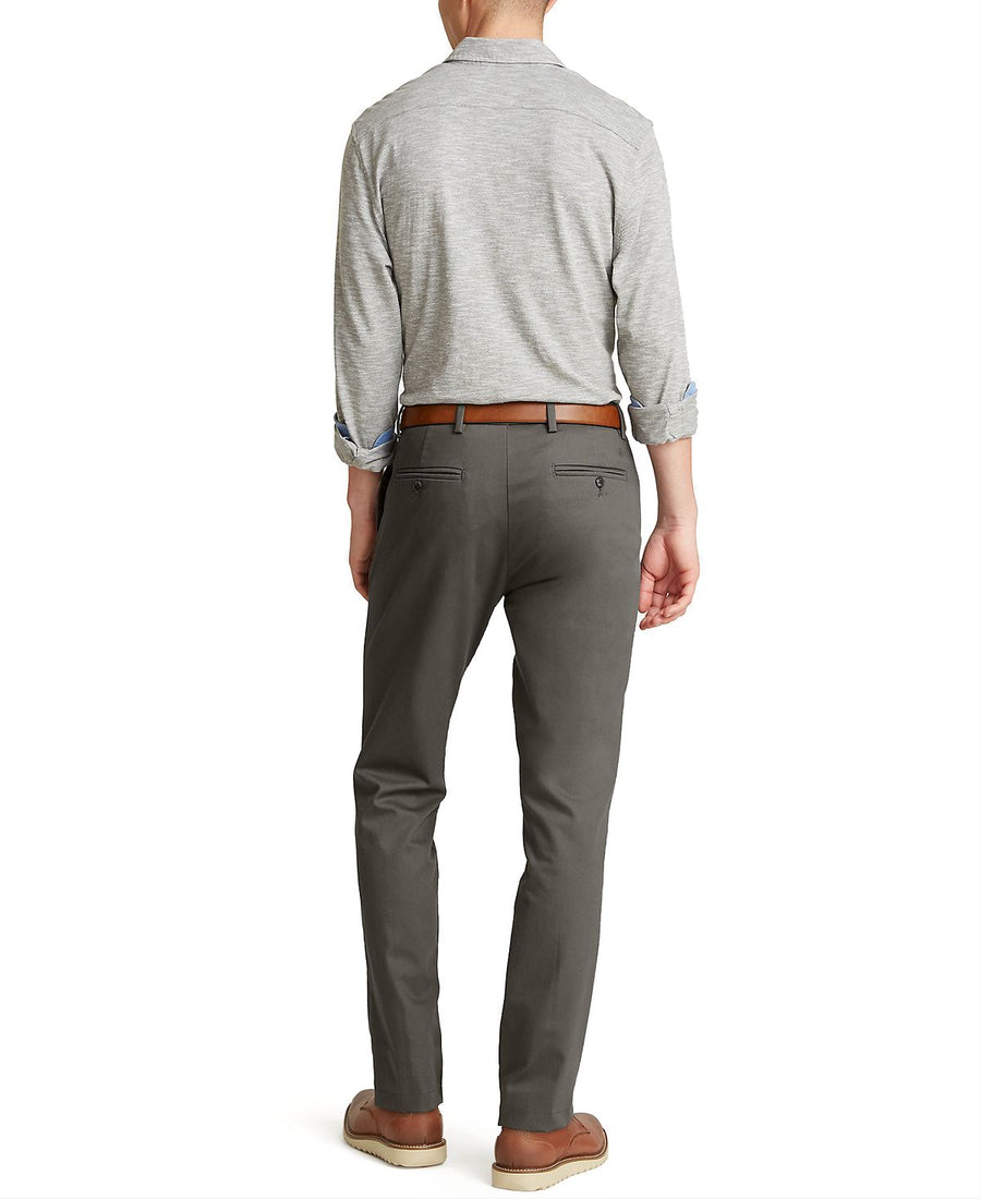 Dockers ' Signature Lux Cotton Straight Fit Stretch Khaki Pants Dark Pebble