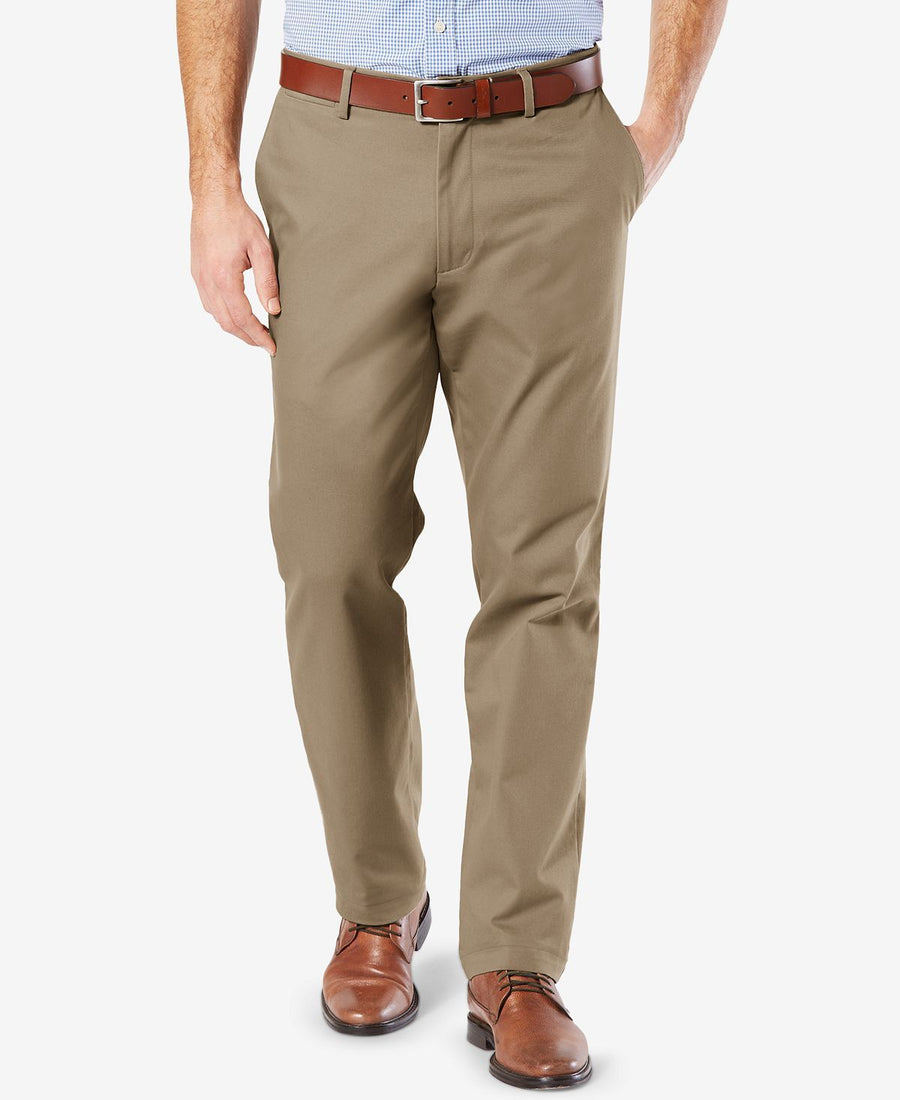 Dockers ' Signature Lux Cotton Straight Fit Stretch Khaki Pants New British Khaki