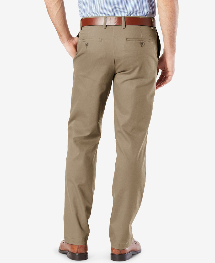 Dockers ' Signature Lux Cotton Straight Fit Stretch Khaki Pants New British Khaki