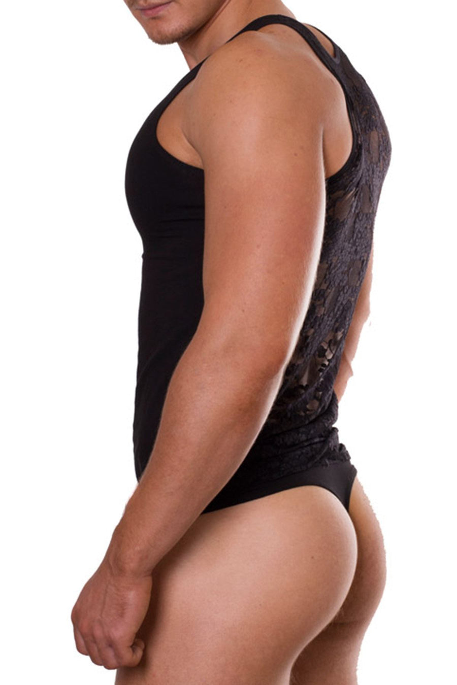 Doreanse Black Lace Back Tank Top