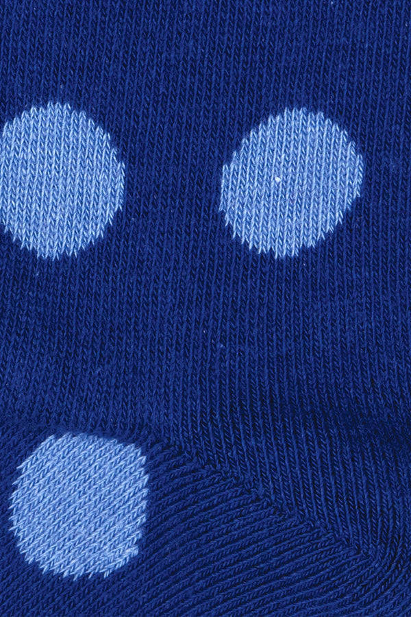 Drake & Hutch Blue/Sky Polka Unisex Crew Socks