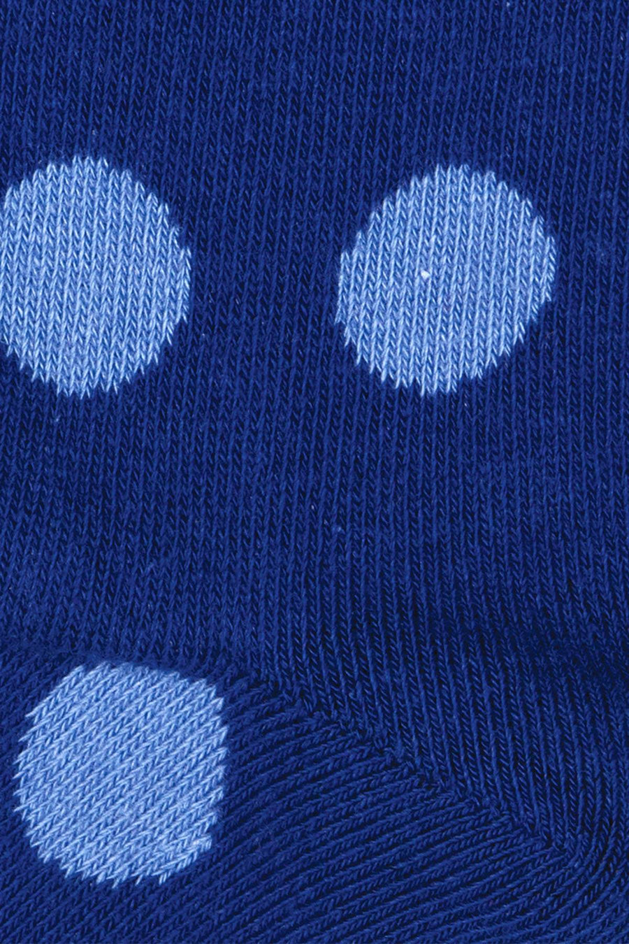 Drake & Hutch Blue/Sky Polka Unisex Crew Socks