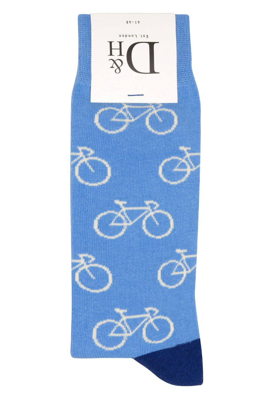 Drake & Hutch Blue 'Tour de Toes' Unisex Crew Socks