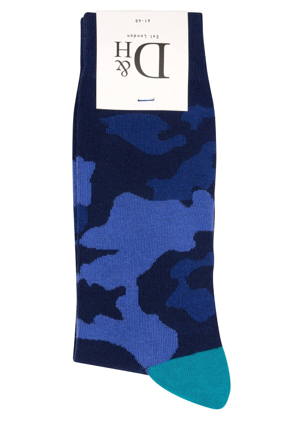Drake & Hutch Navy 'Midnight Camo' Unisex Crew Socks