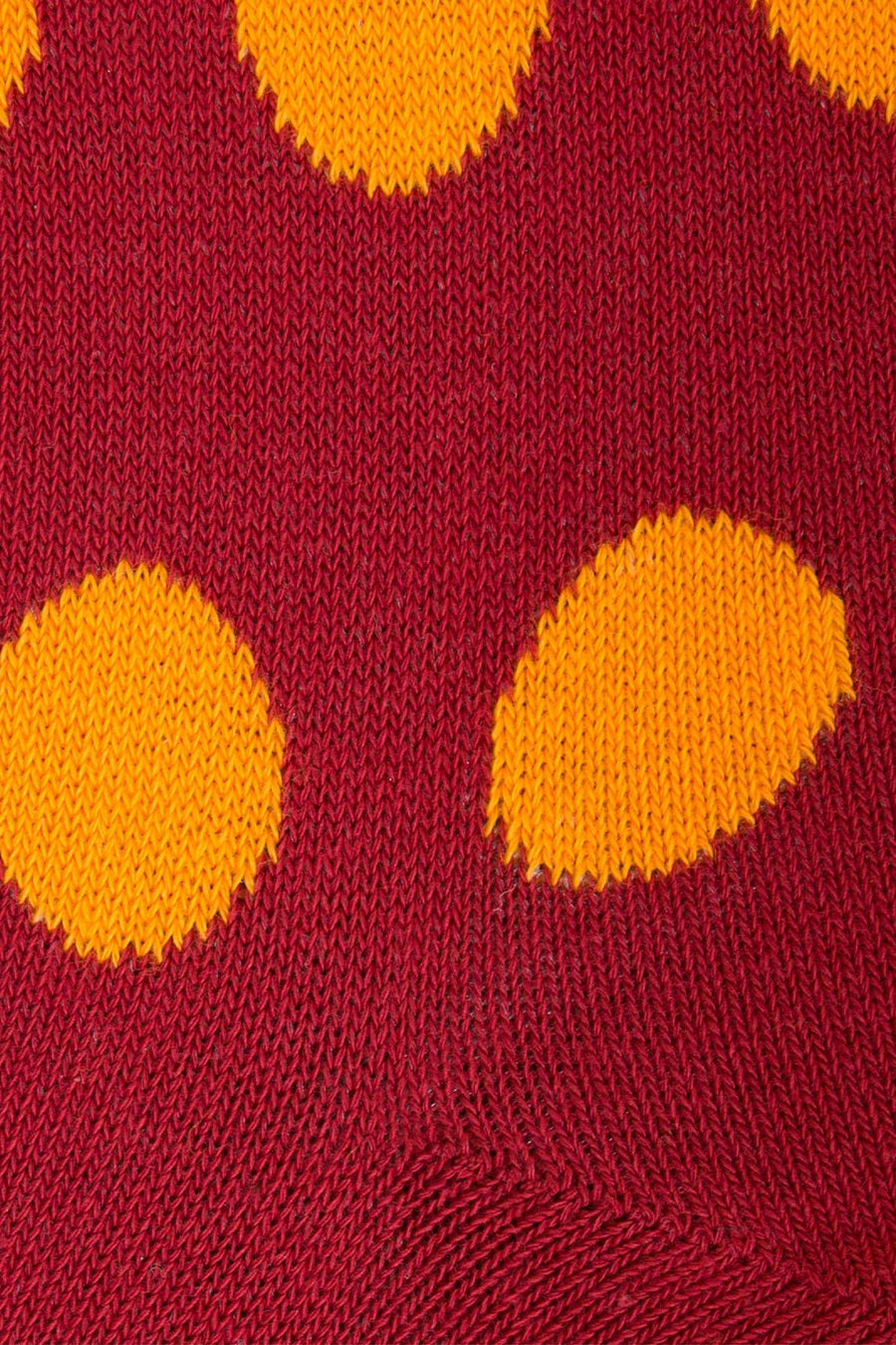 Drake & Hutch Red/Orange Polka Unisex Crew Socks