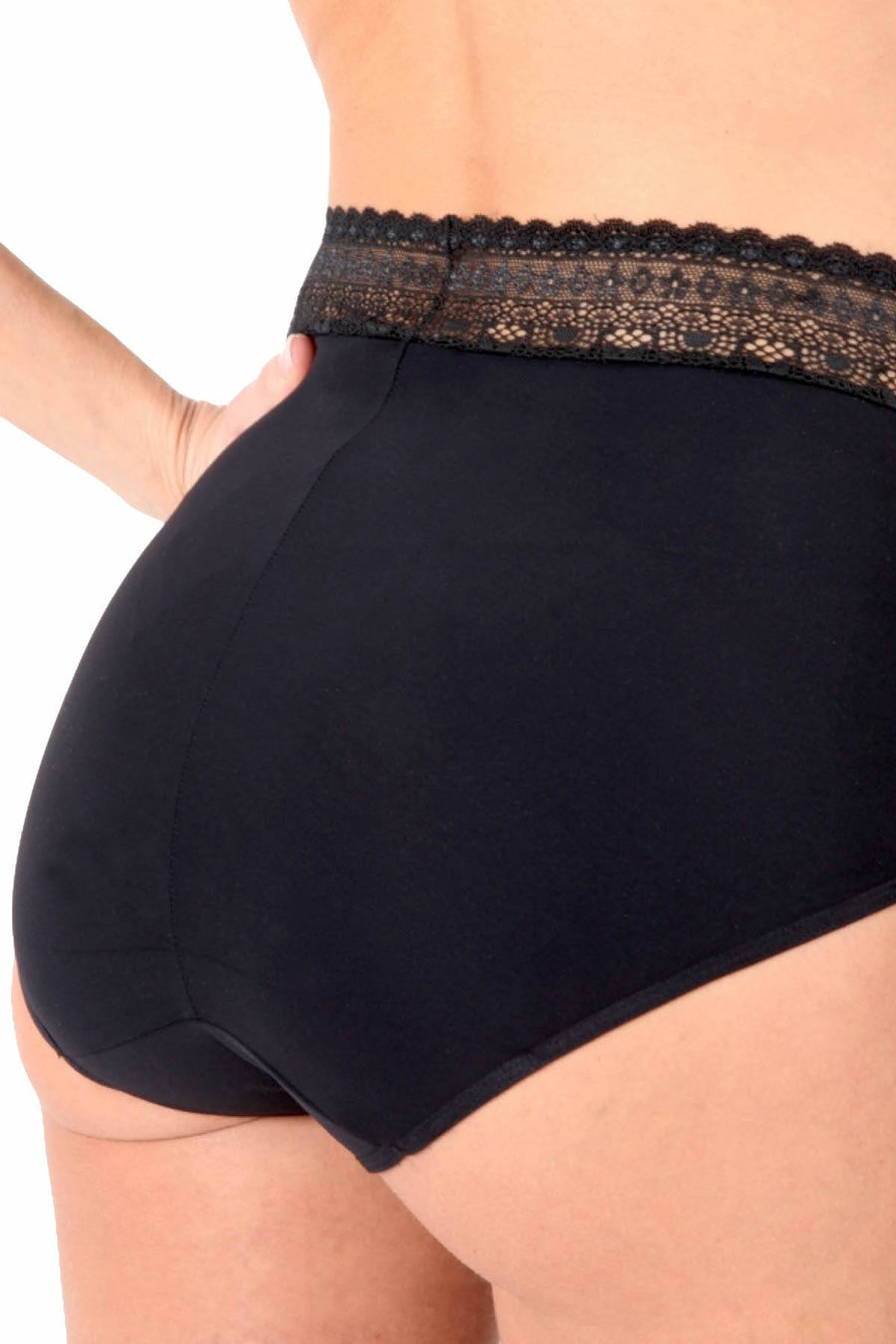 DuMi Shapewear Black Body-Sculpting High-Cut Brief
