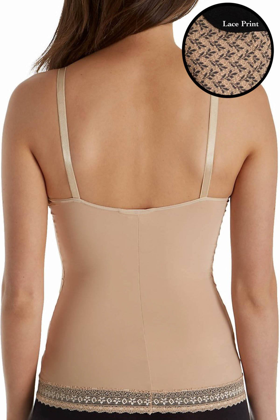 DuMi Shapewear Lace-Print Light-Control Long-Torso Contouring Balconette Bra Camisole