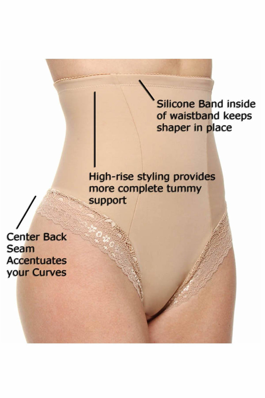DuMi Shapewear Taupe Firm-Control High-Waist Thong