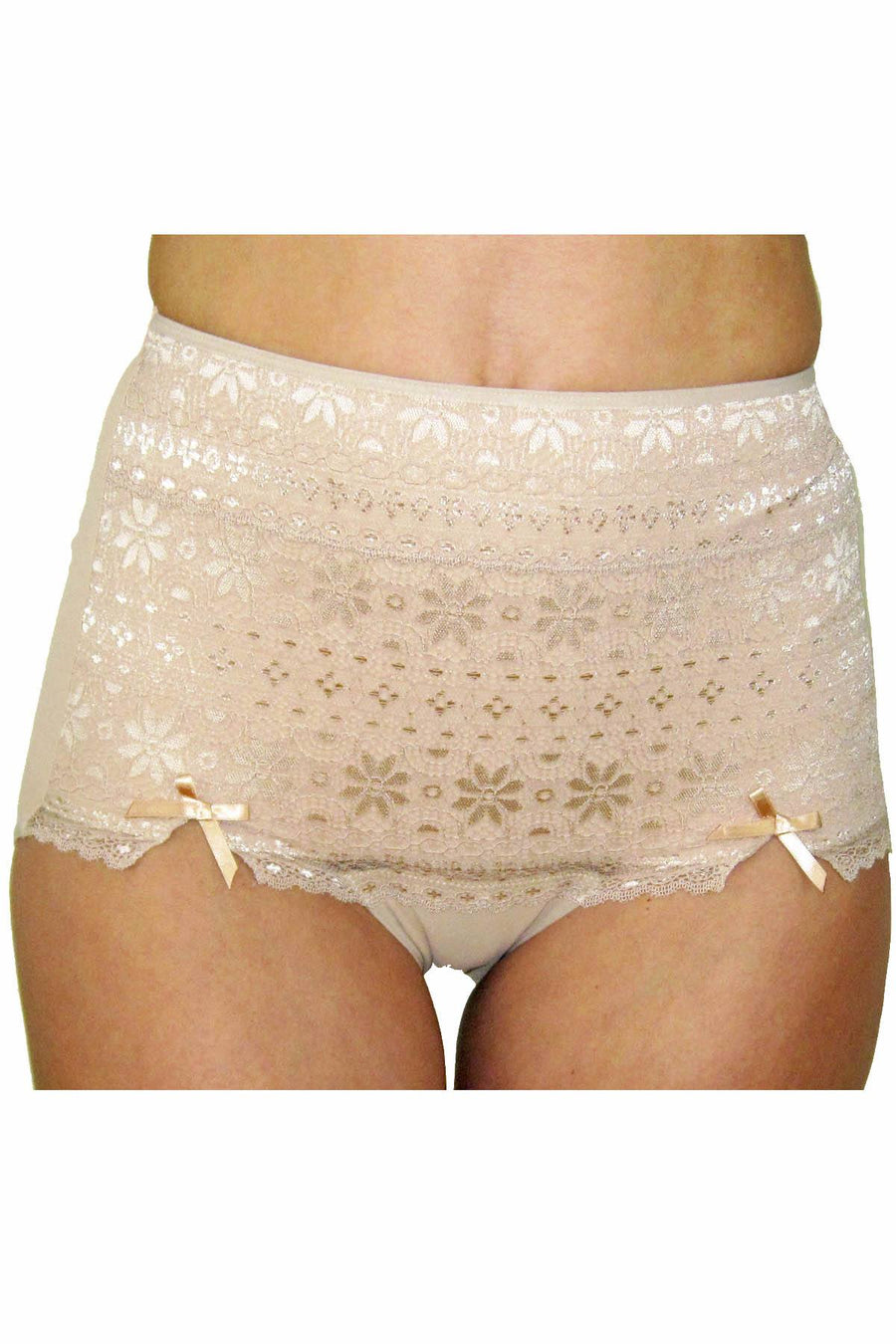 DuMi Shapewear Taupe Lacy Boy-Leg Control Brief
