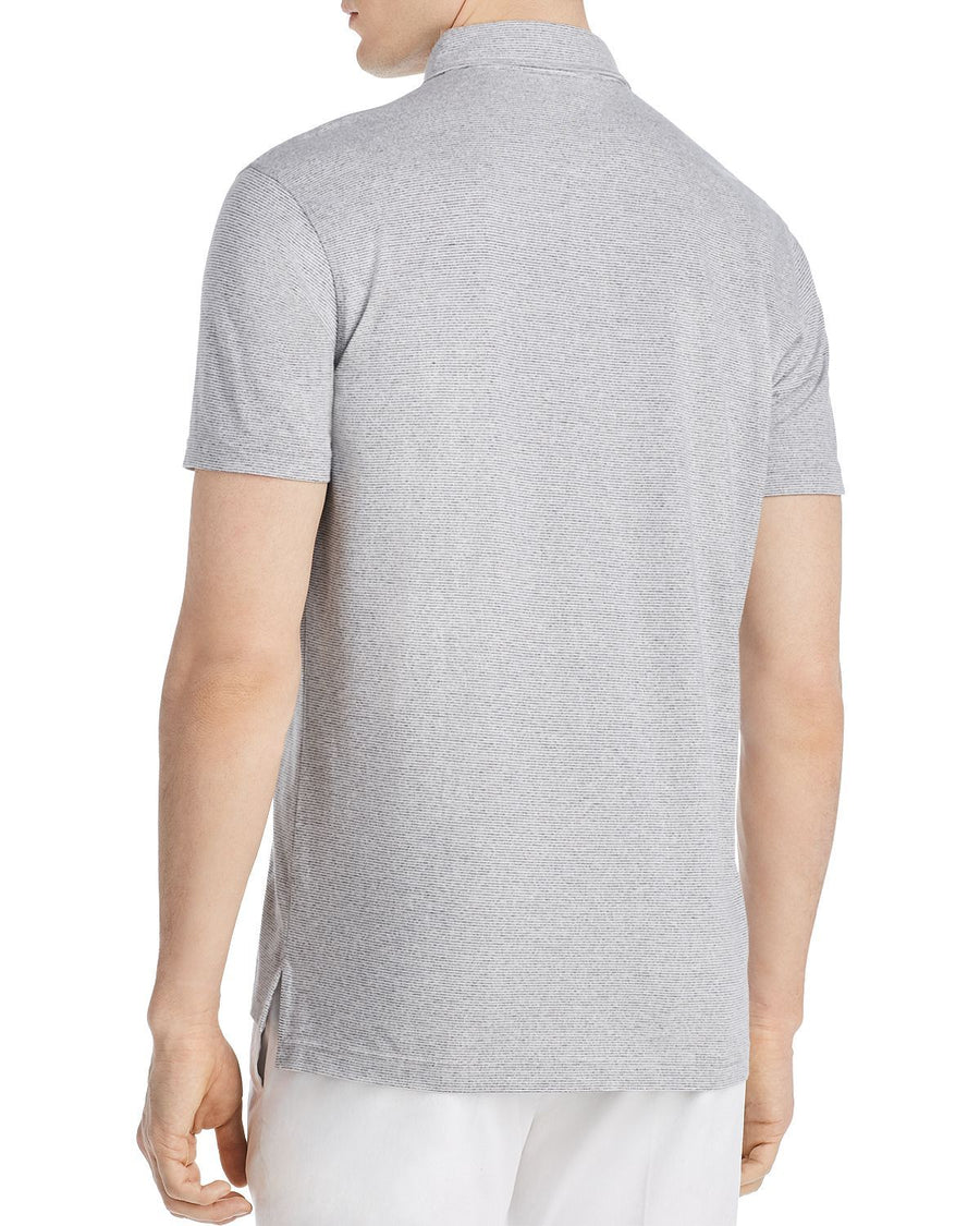 Dylan Gray Striped Classic Fit Polo Shirt Gray