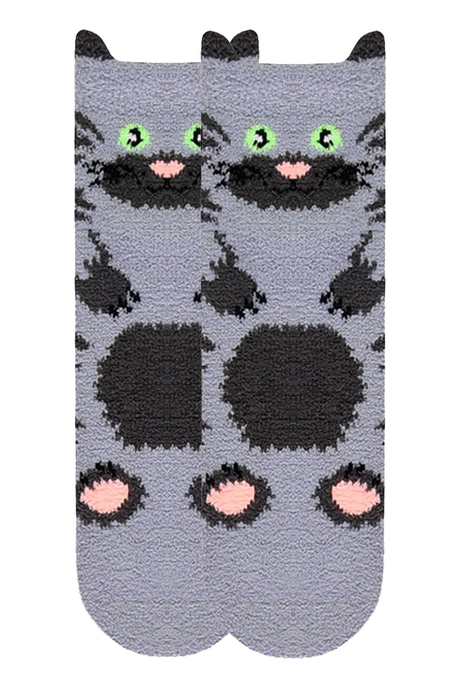 ET TU Bear/Mouse/Cat 3-Pack Cozy Picot Ankle Slipper Socks