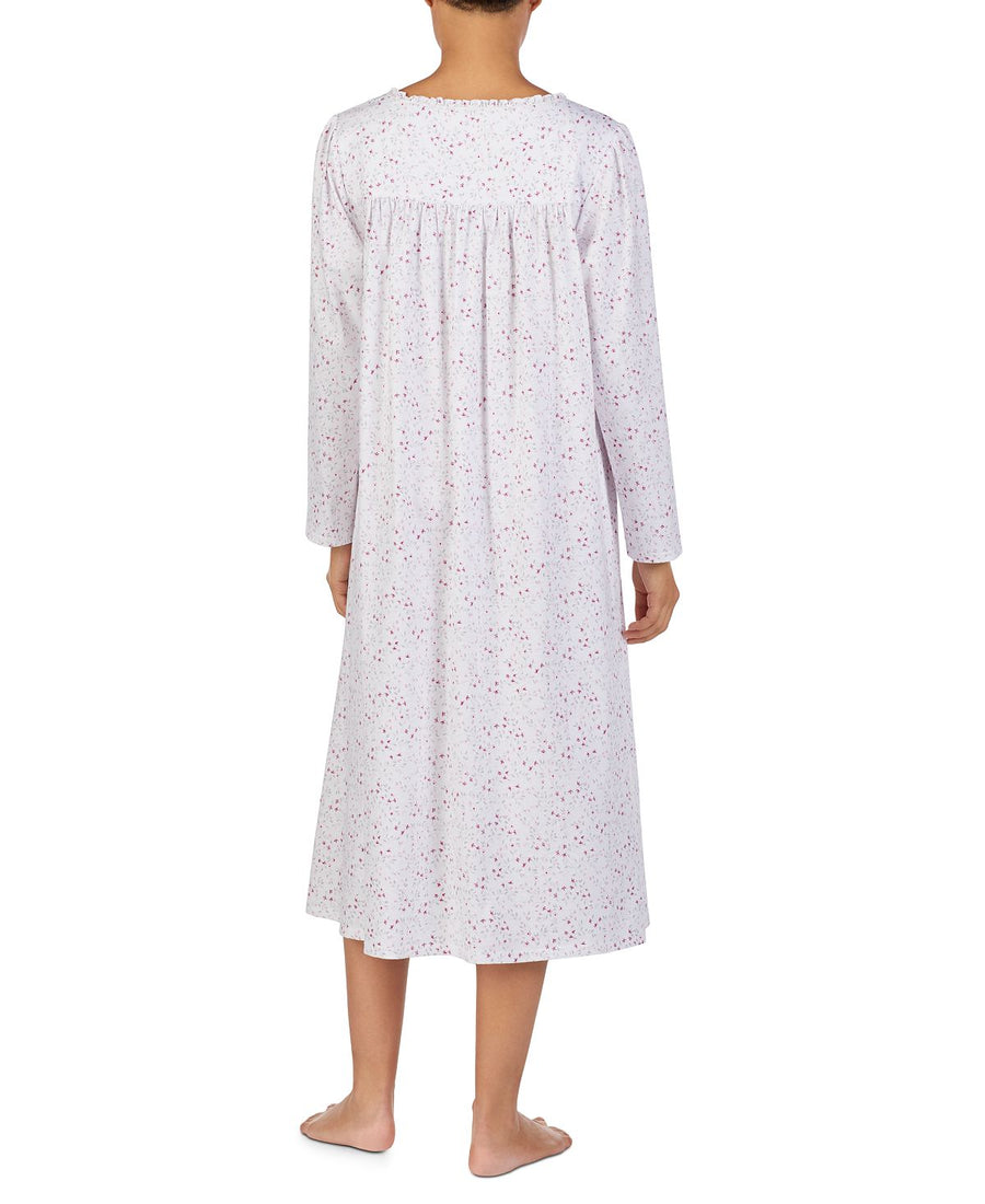 Eileen West Cotton Ballet Floral-print Nightgown Viney Floral