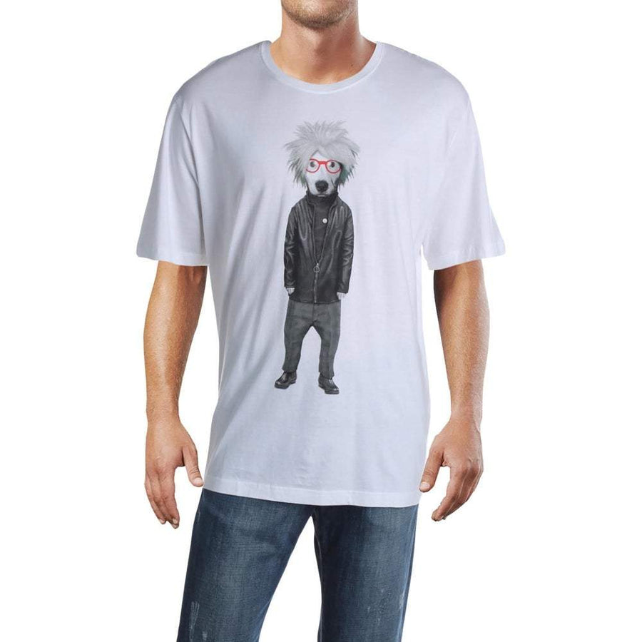 Eleven Paris Mens Pets Rock Graphic Crew Neck T-Shirt