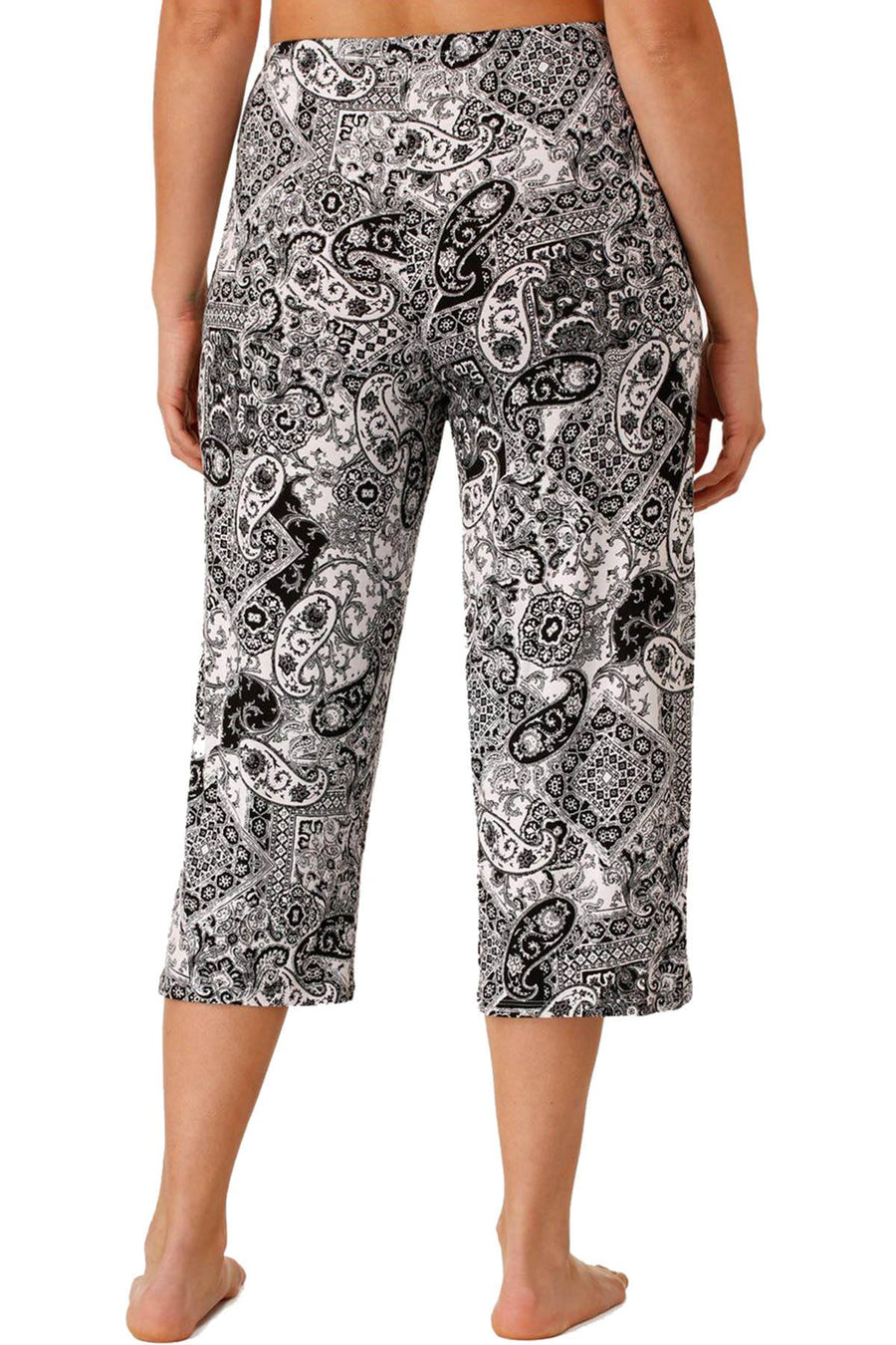 Ellen Tracy PLUS Black/White Yours To Love Capri Pajama Pant