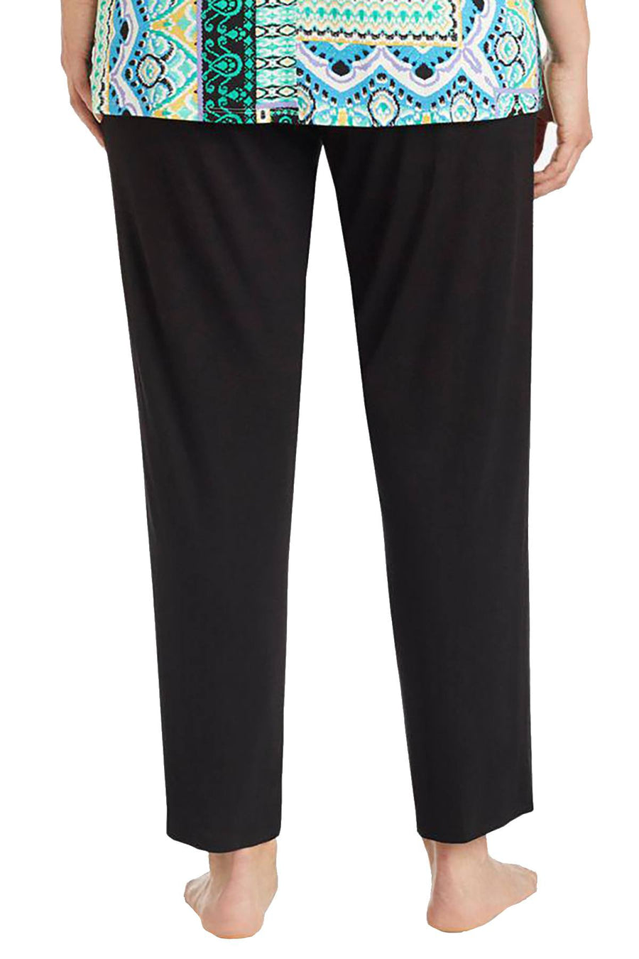 Ellen Tracy PLUS Solid-Black Classic Cozy PJ Pant