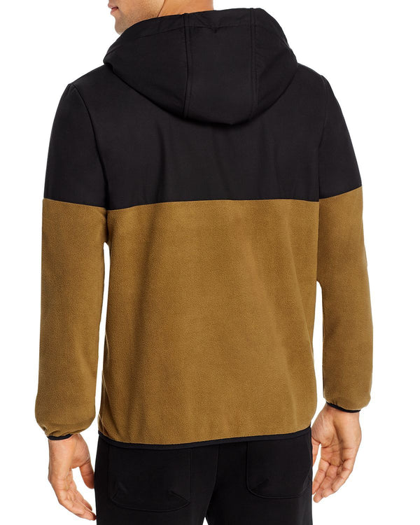 Ellesse Esine Mixed-media Half-zip Jacket Black/Khaki