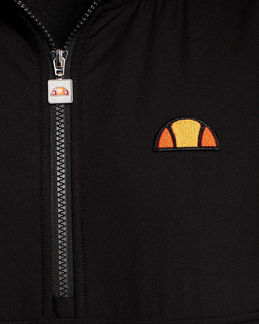 Ellesse Esine Mixed-media Half-zip Jacket Black/Khaki