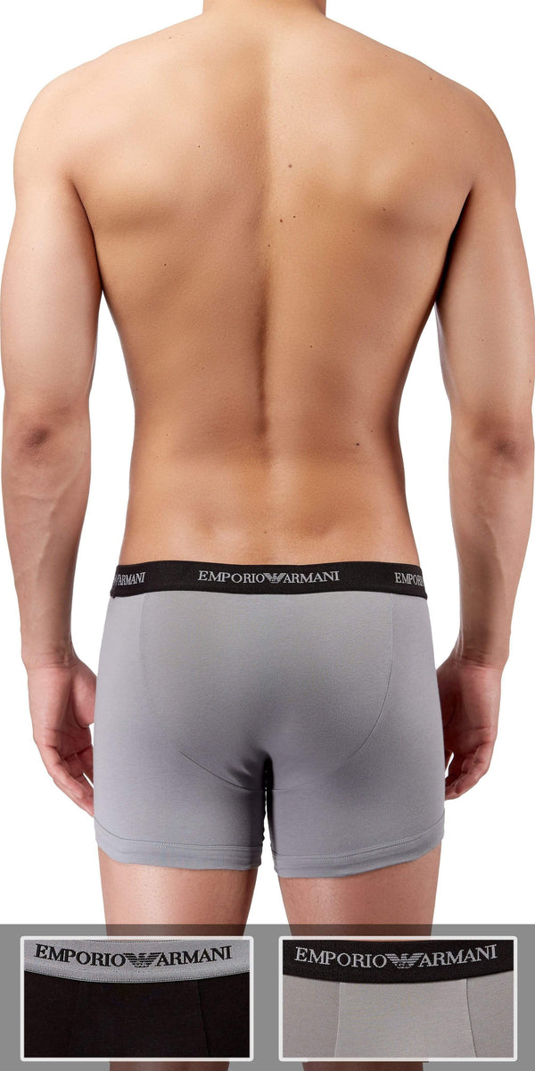 Emporio Armani 2-Pack Boxer Brief Black-gray