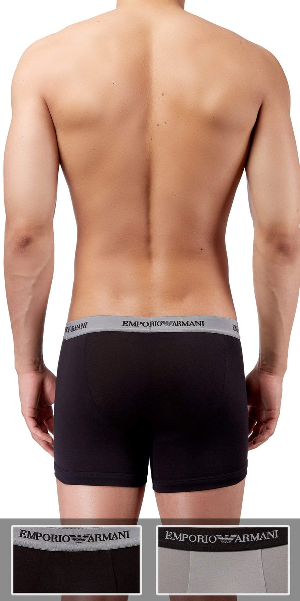 Emporio Armani 2-Pack Boxer Brief Black-gray