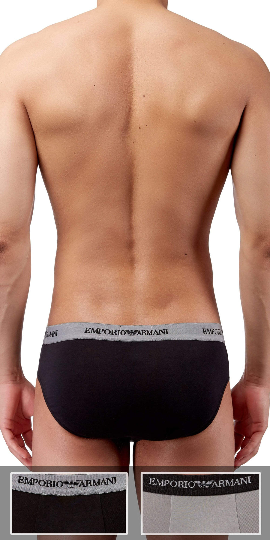 Emporio Armani 2-Pack Brief  Black-gray