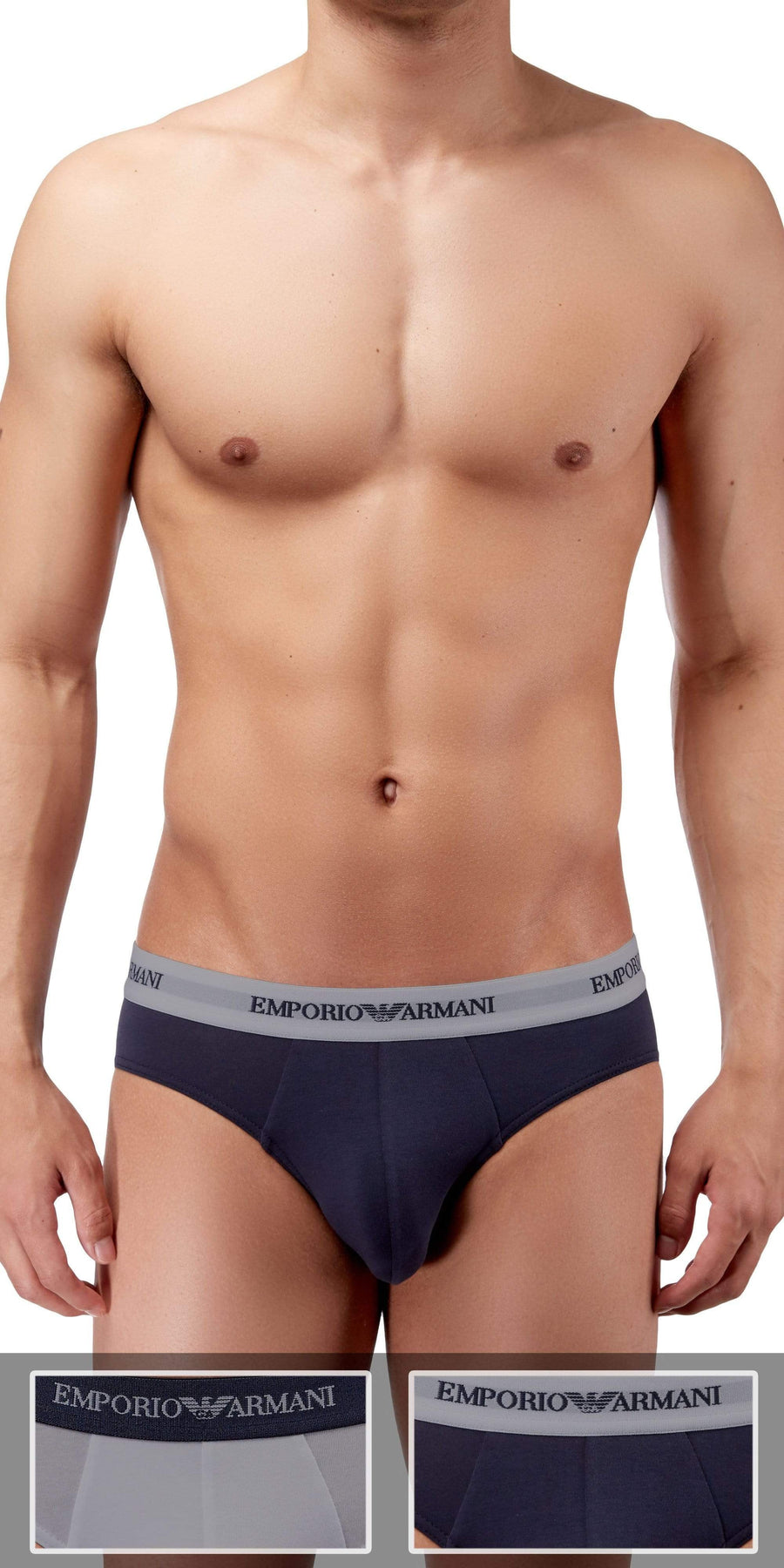 Emporio Armani 2-Pack Brief  Gray-marine