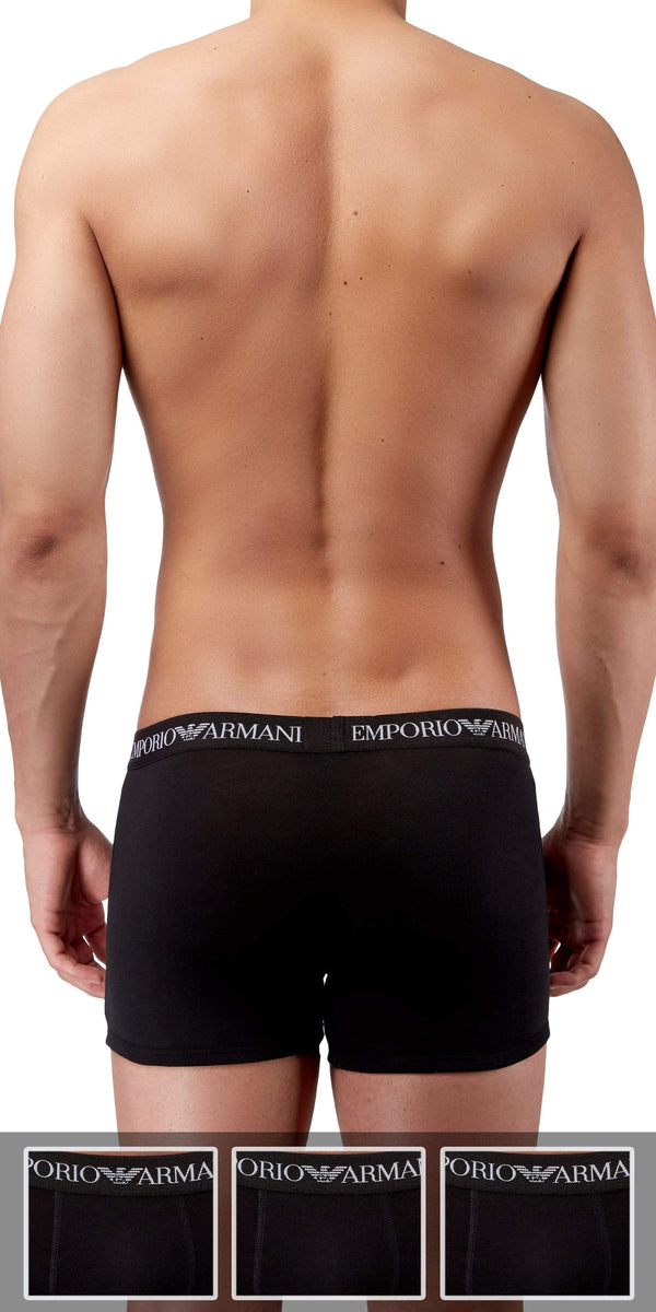 Emporio Armani 3-Pack Boxer Brief Black