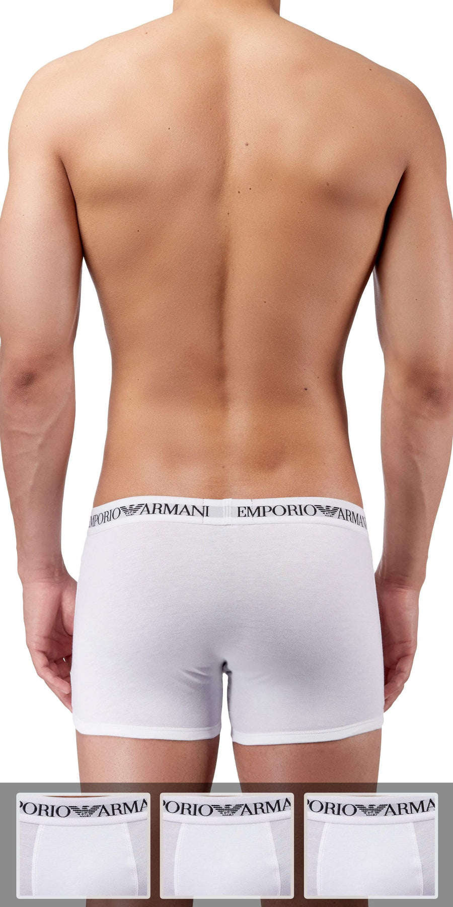Emporio Armani 3-Pack Boxer Brief White