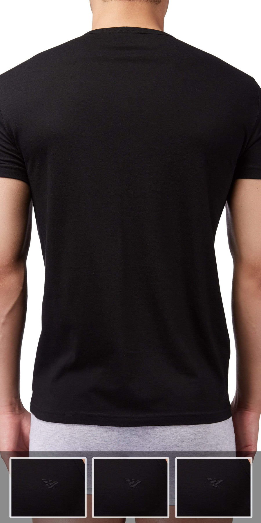 Emporio Armani 3-Pack T-shirt Black