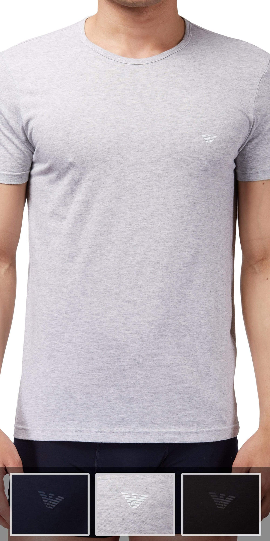 Emporio Armani 3-Pack T-shirt Gray-black-navy